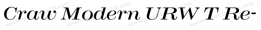 Craw Modern URW T Re字体转换